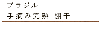 ブラジル・手摘み完熟棚干