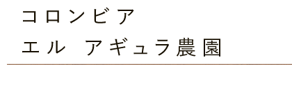 コロンビア・自然栽培エルアギュラ農園