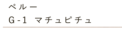 ペルー・G-1マチュピチュ