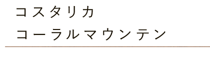 コスタリカ・コーラルマウンテン