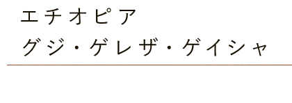 エチオピア グジ・ゲレザ・ ゲイシャ